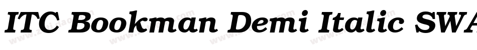 ITC Bookman Demi Italic SWA字体转换